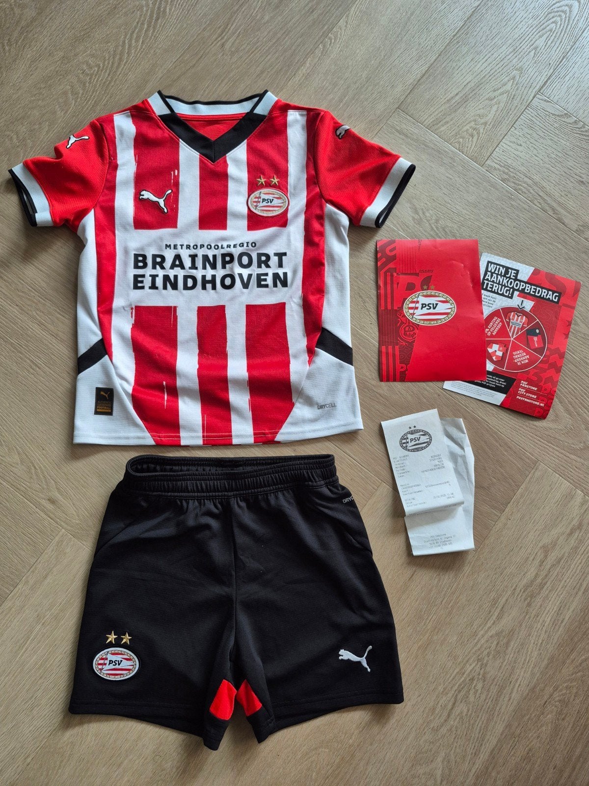 PSV voetbal tenue maat 140 - ALS NIEUW 2025, Maat XS of kleiner, Ophalen of Verzenden, Zo goed als nieuw, Set