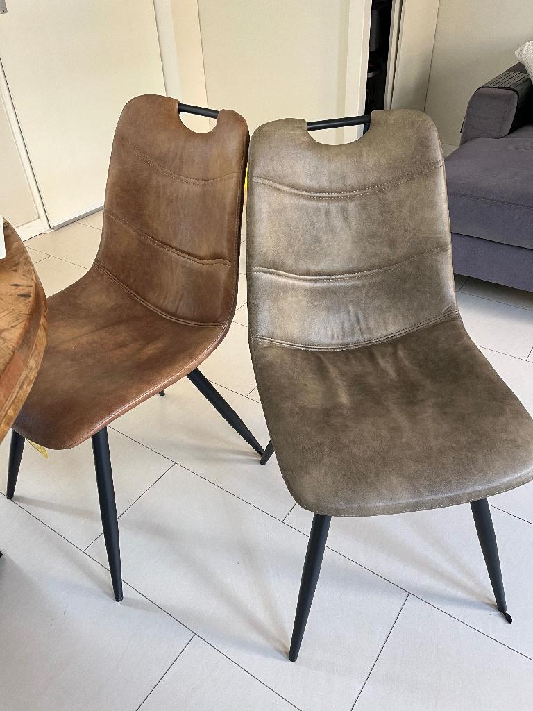 Eetkamer stoelen, Huis en Inrichting, Stoelen, Ophalen, Gebruikt, Blauw, Vier