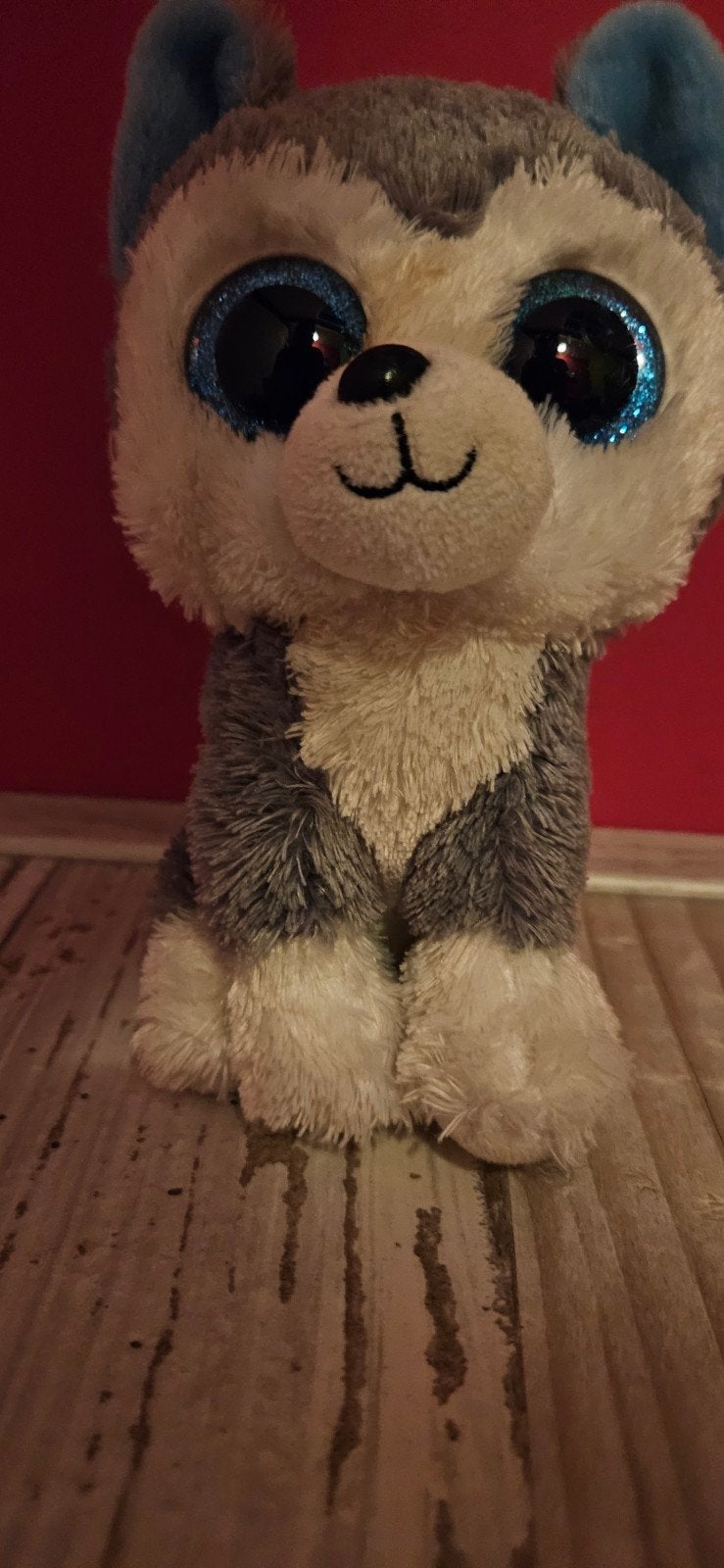 Ty Beanie Boo's Slush de Husky knuffel, Ophalen, Grijs, Hond, Klein (minder dan 20 cm)