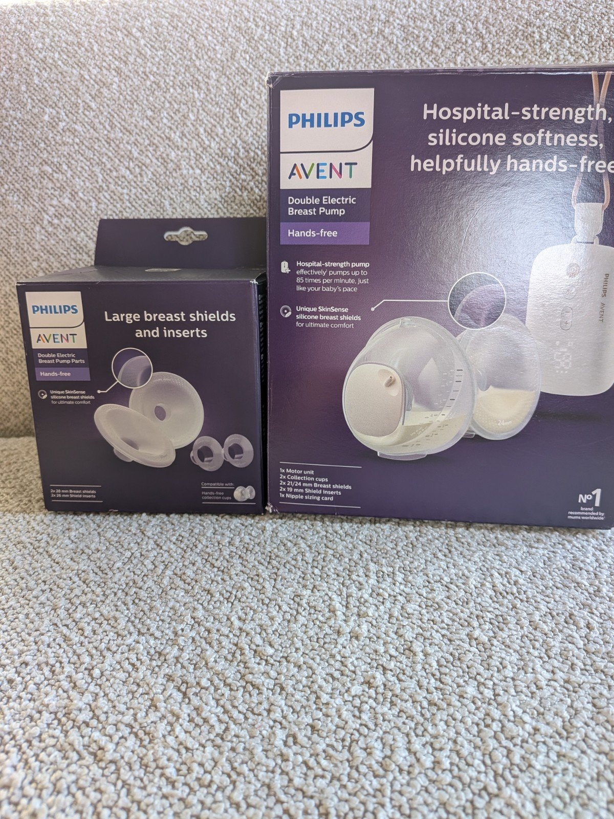 nieuwe Philips Avent SCF532/11 dubbele elektrische borstkolf, Borstkolf, Zo goed als nieuw, Draadloos, Philips Avent