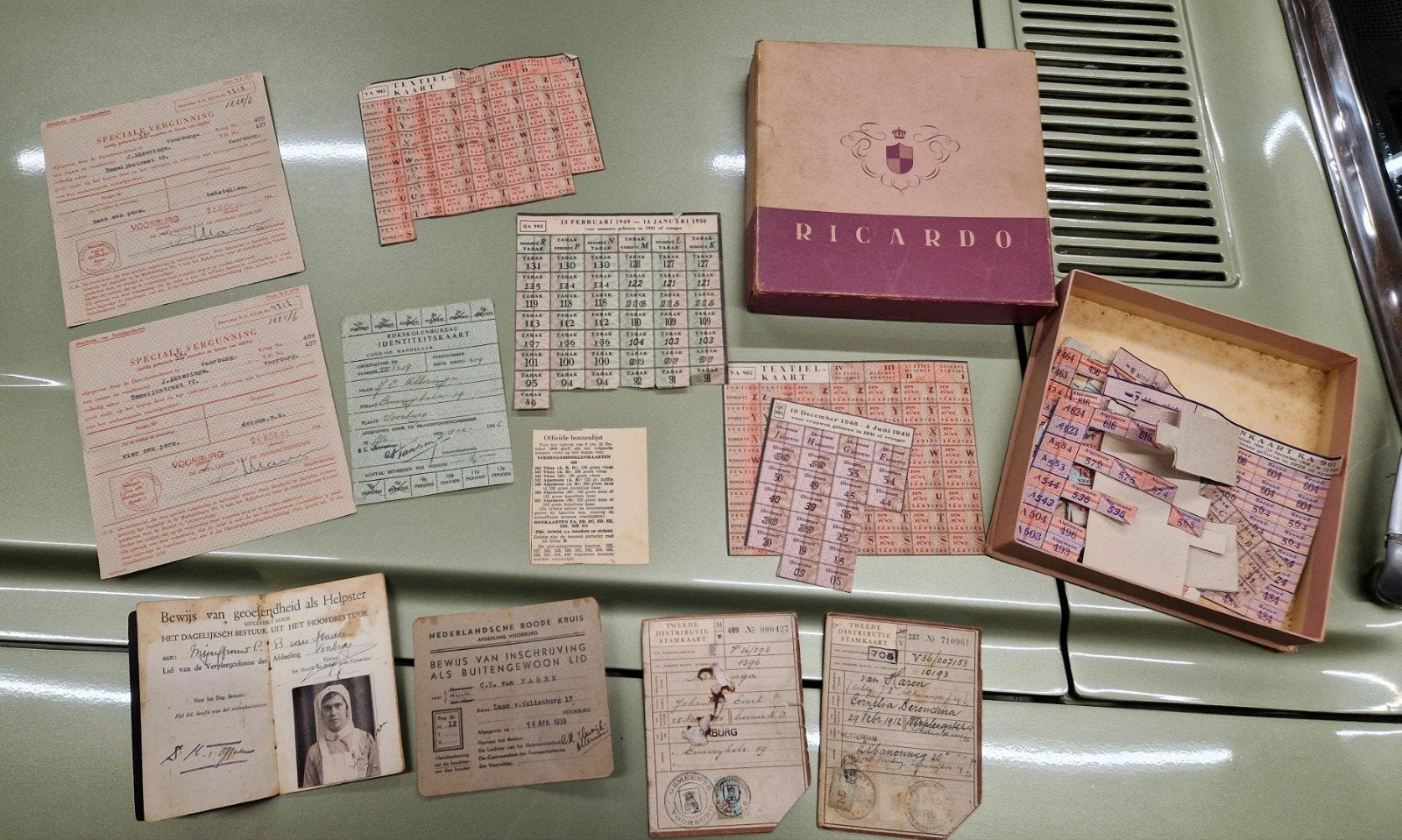 Antieke persoons bewijzen distributiebonnen etc., Ophalen of Verzenden, Nederland