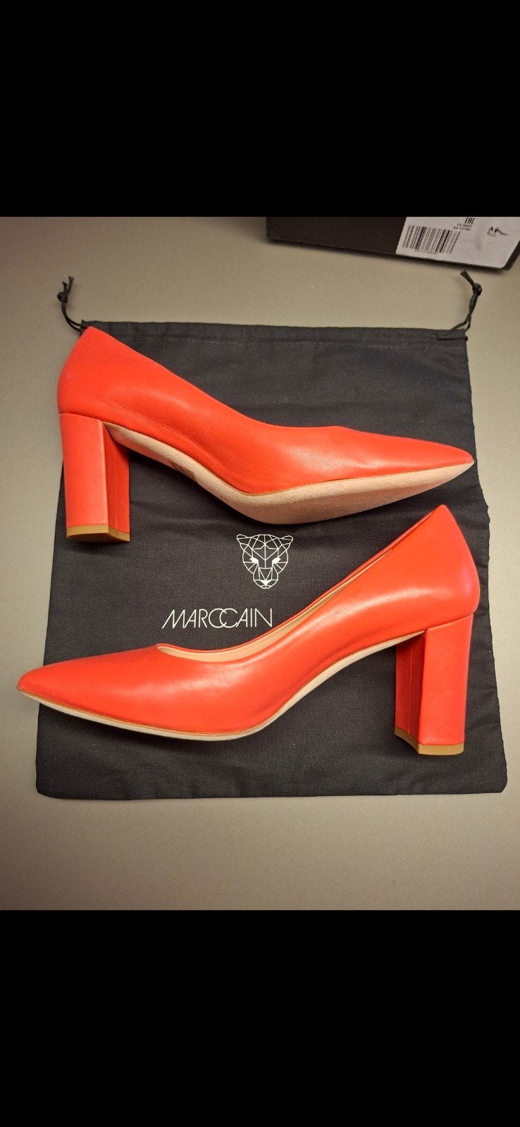 Nieuwe Marc Cain Pumps Koraal Maat 40 Blokhak 8 cm, Pumps, Marc Cain, Nieuw, Oranje