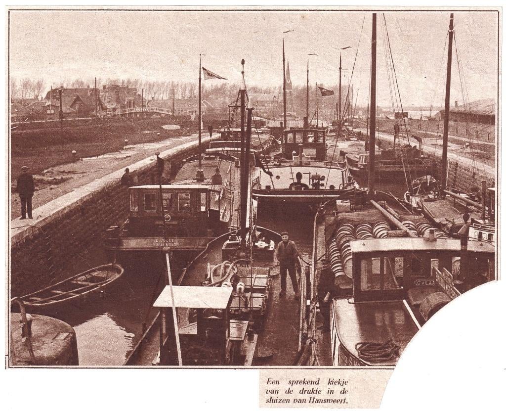 Knipsel Artikel 1930 Hansweert Sluizen - Scheepvaart Schip, Ophalen of Verzenden, 1920 tot 1940, Zeeland
