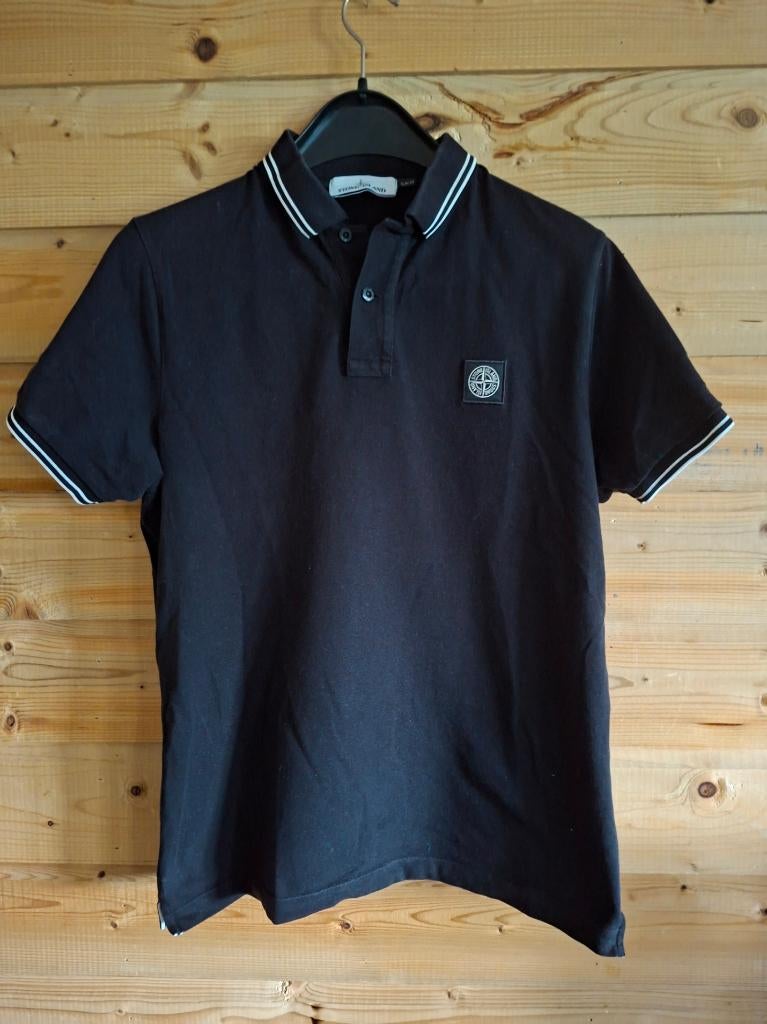 Stone Island polo maat L maar valt als M, Kleding | Heren, Polo's, Gedragen, Maat 48/50 (M), Zwart, Ophalen of Verzenden