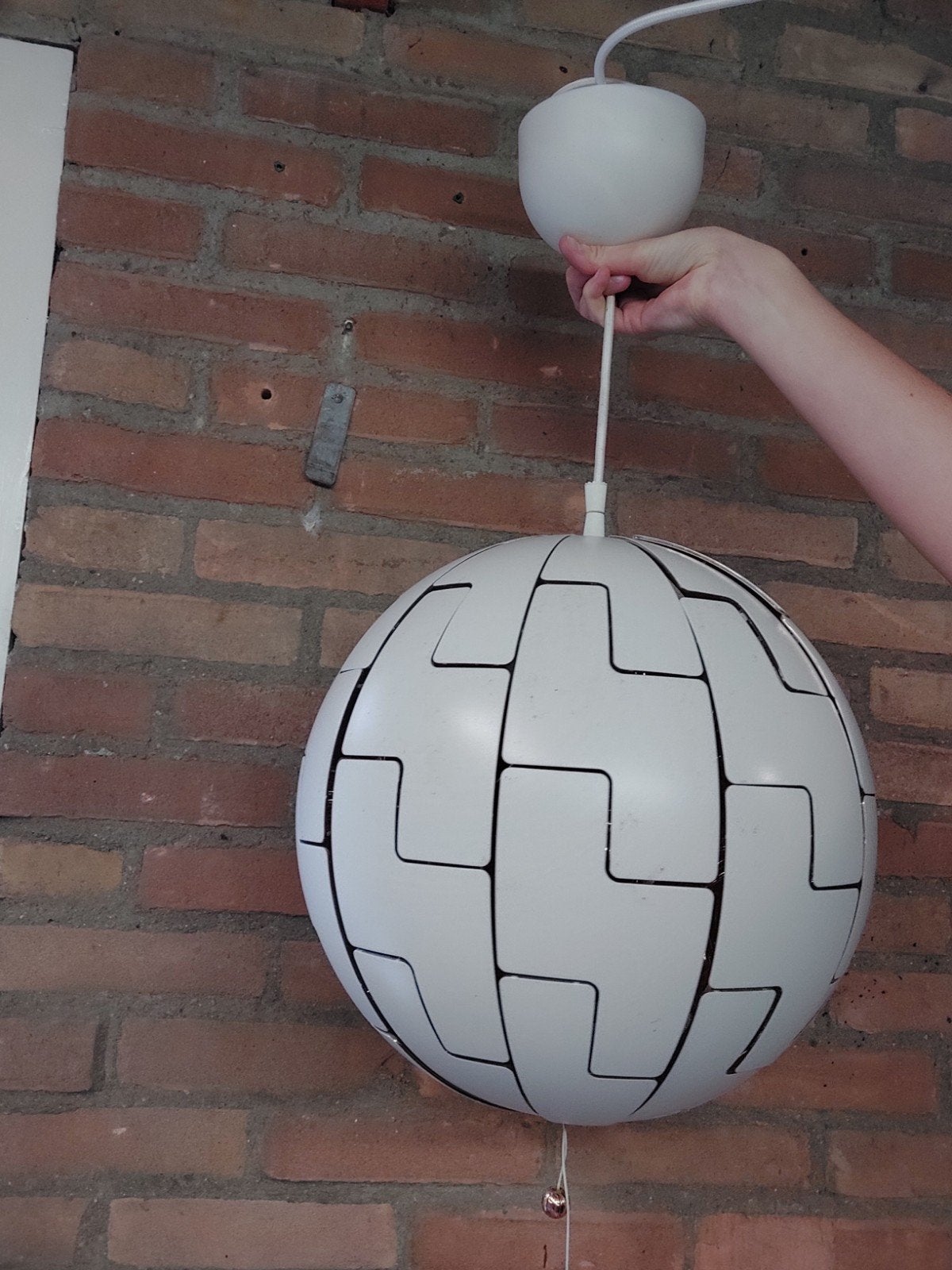 Ikea PS 2014 Hanglamp - Wit/Koper - Inclusief lamp, Ophalen, Gebruikt, E27 (groot), Metaal