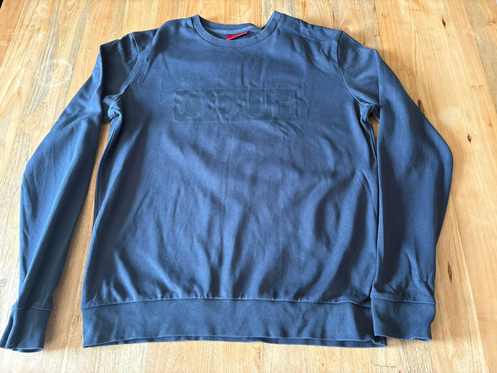 ZGAN donkerblauwe sweater van Hugo maat S, Ophalen of Verzenden, Zo goed als nieuw, Maat 48/50 (M), Blauw