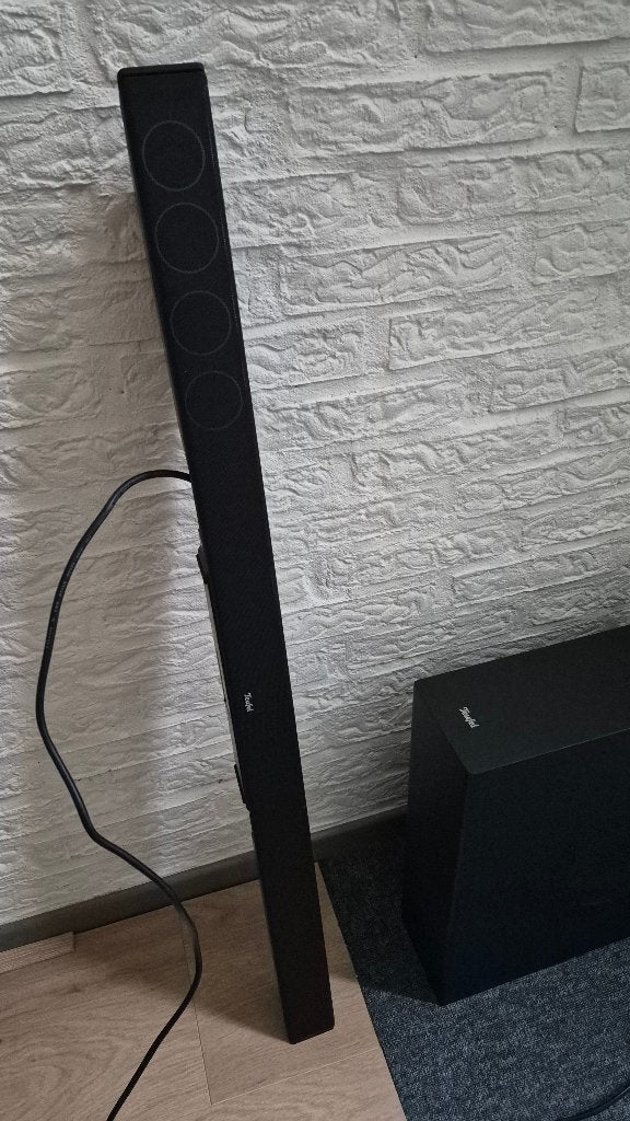 Teufel CINEBAR 11 "2.1-Set" – Soundbar + draadloze subwoofer, Ophalen of Verzenden, Bluetooth, Gebruikt