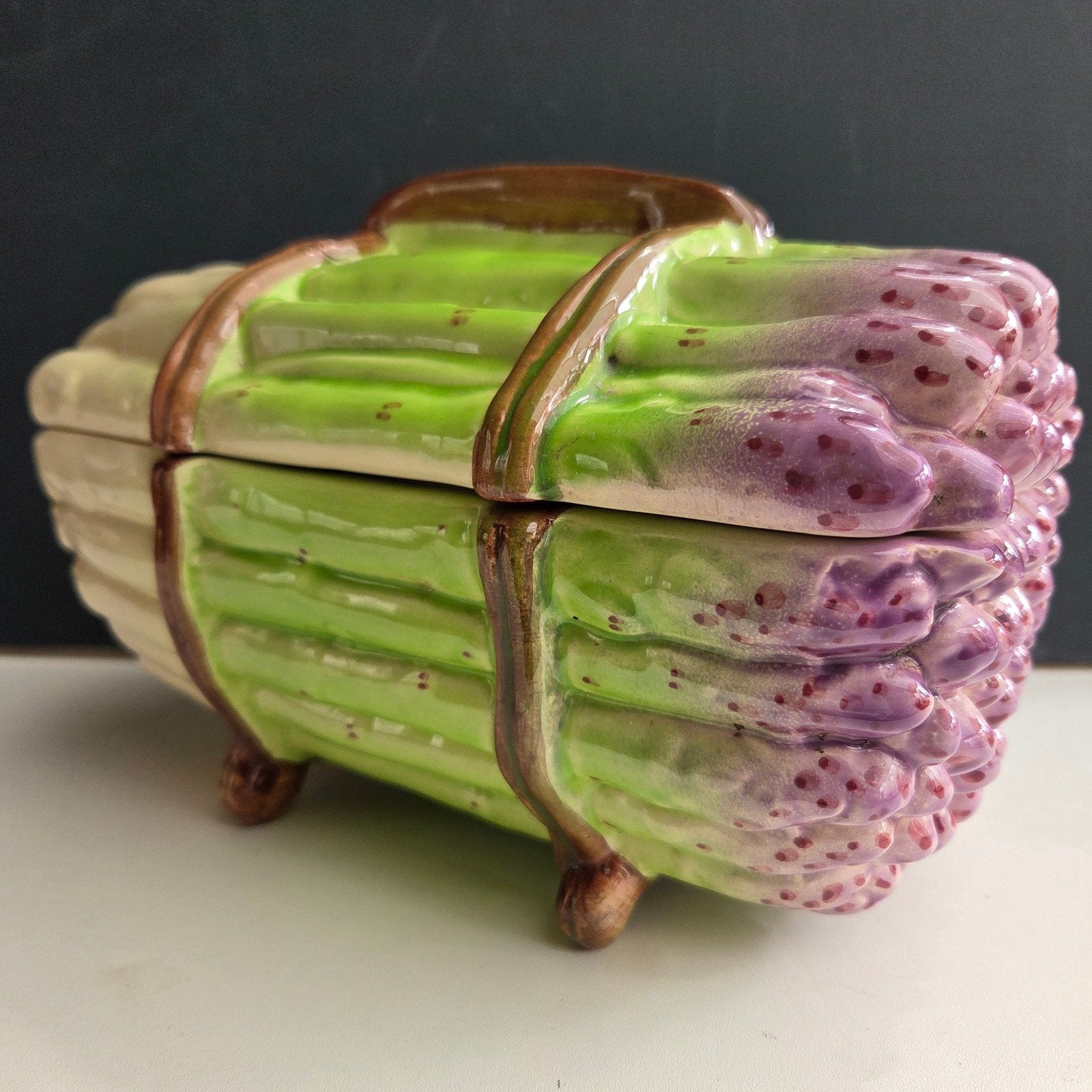 Art Deco Asperge Terrine - Uniek Keramiek Stuk, Antiek en Kunst, Ophalen of Verzenden