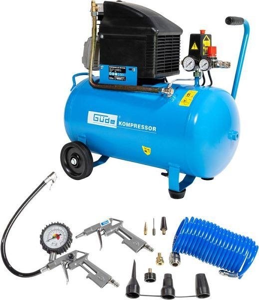 Gude 301/10/50Set Sterke 10 Bar compressor + 12 d. Luchtset!, Ophalen, Nieuw