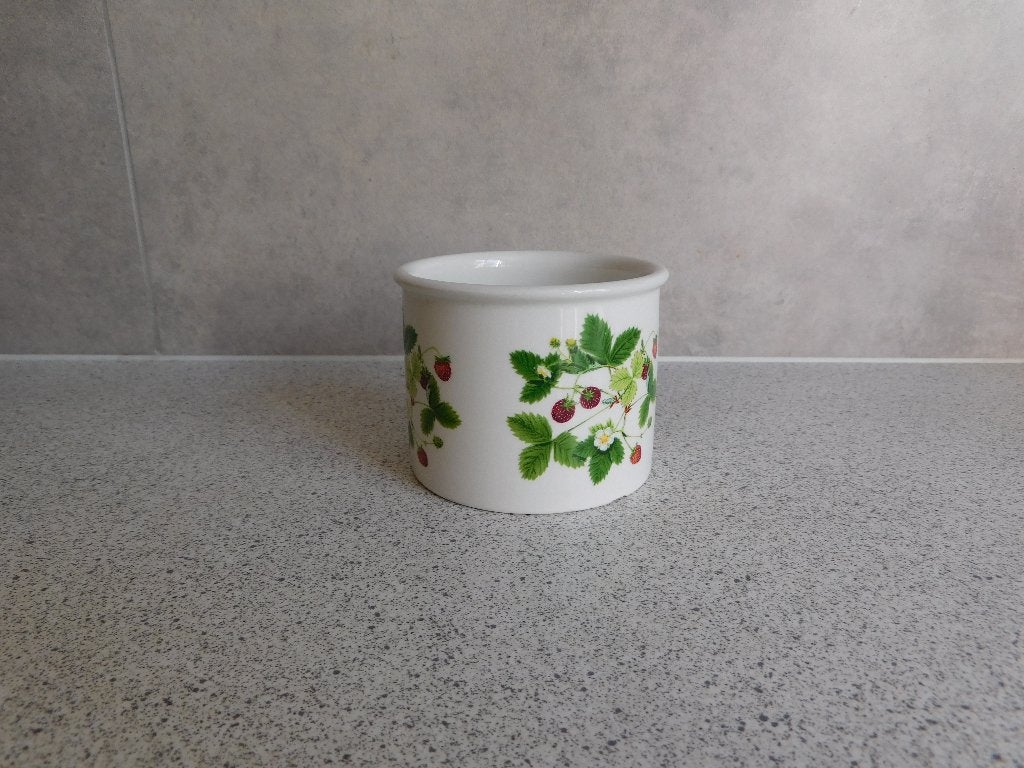 Confiturepot 6,5x8,5 cm. Summer Strawberries Portmeirion, Overige merken, Overige typen, Ophalen of Verzenden, Zo goed als nieuw