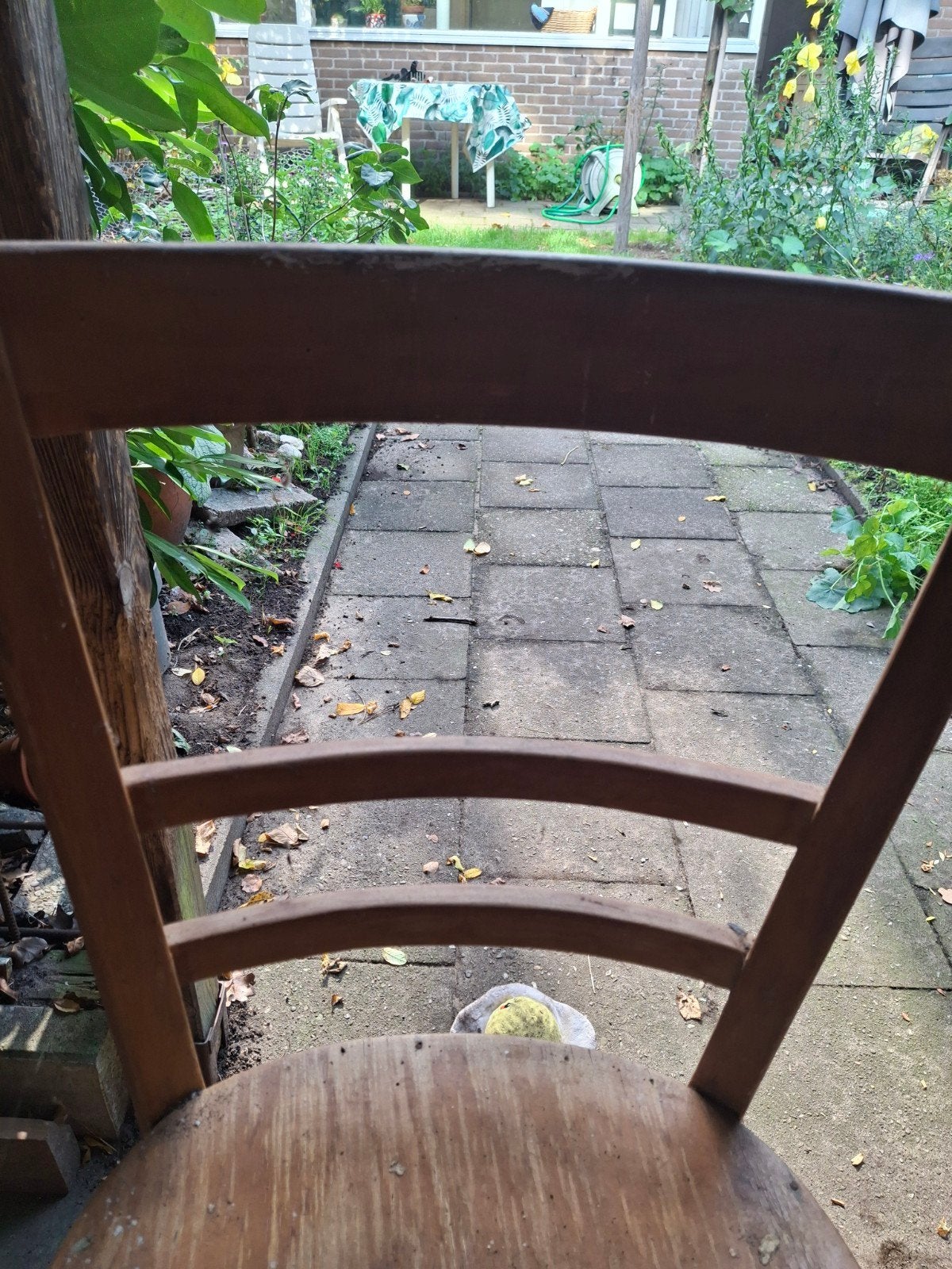 Vintage houten keukenstoel - Onverslijtbaar design, Ophalen