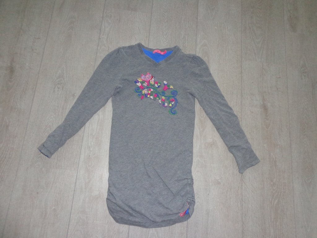 Vrolijke meisjesjurkje/tuniek van muy malo, maat 128, Ophalen of Verzenden, Gebruikt, Meisje, Jurk of Rok