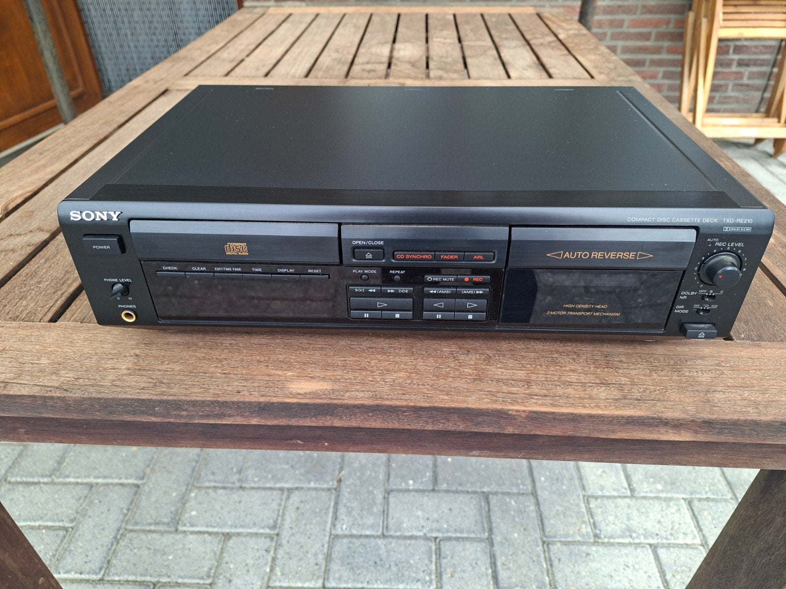 Sony compact disc cassettedeck TXD-RE210, Audio, Tv en Foto, Cassettedecks, Ophalen of Verzenden, Sony