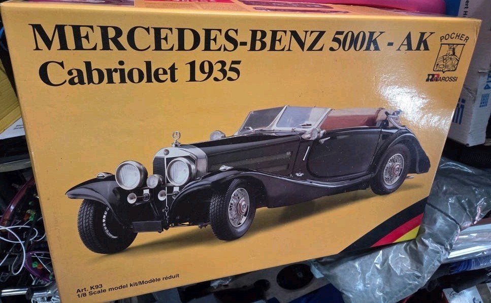 Pocher Mercedes-Benz 500K-AK Cabriolet 1935 modelbouwkit, Gebruikt, Auto, Groter dan 1:32, Ophalen