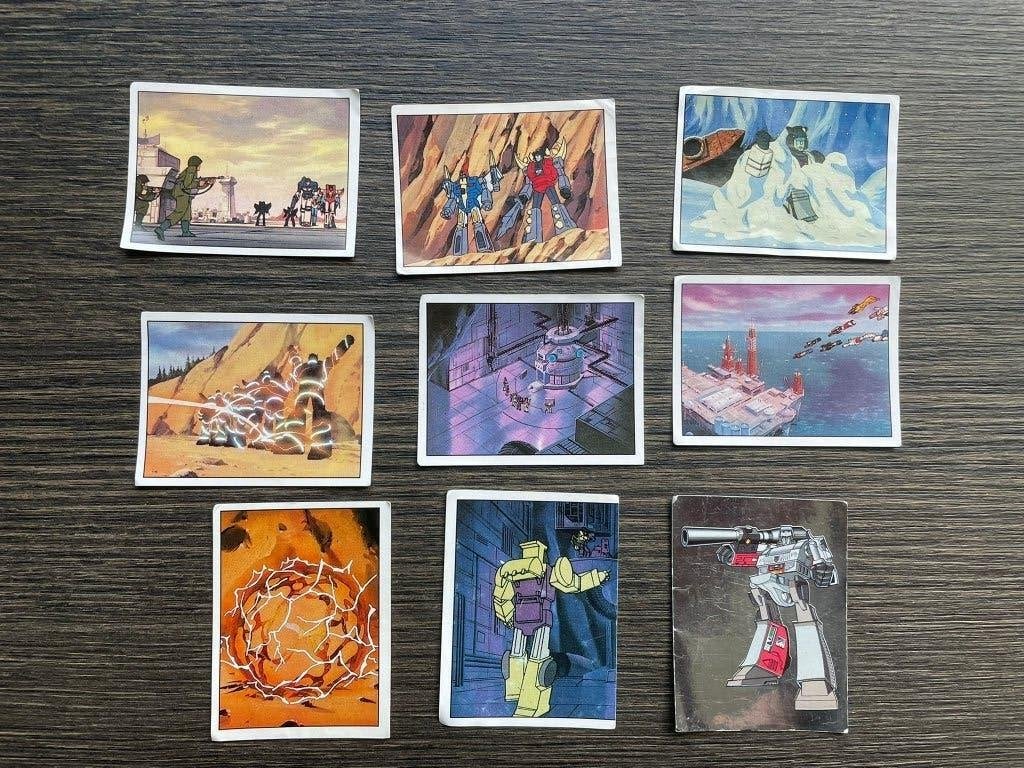 Transformers – 9 originele Panini‑plaatjes (als set), Verzamelen, Overige generaties, Ophalen of Verzenden, Zo goed als nieuw