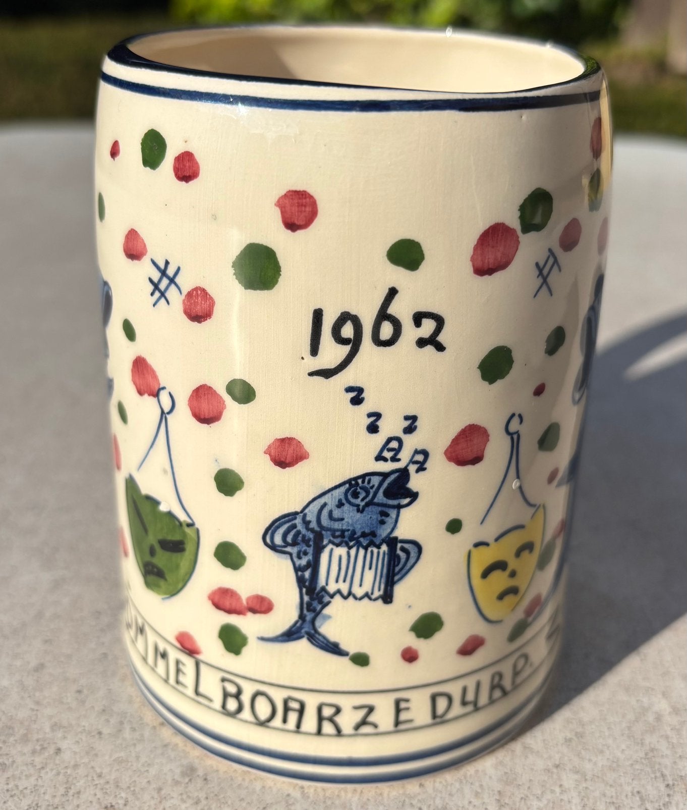 Mok 1962 carnaval Vught Dommelboarzedurp drinkbeker Brabant, Ophalen of Verzenden, Zo goed als nieuw