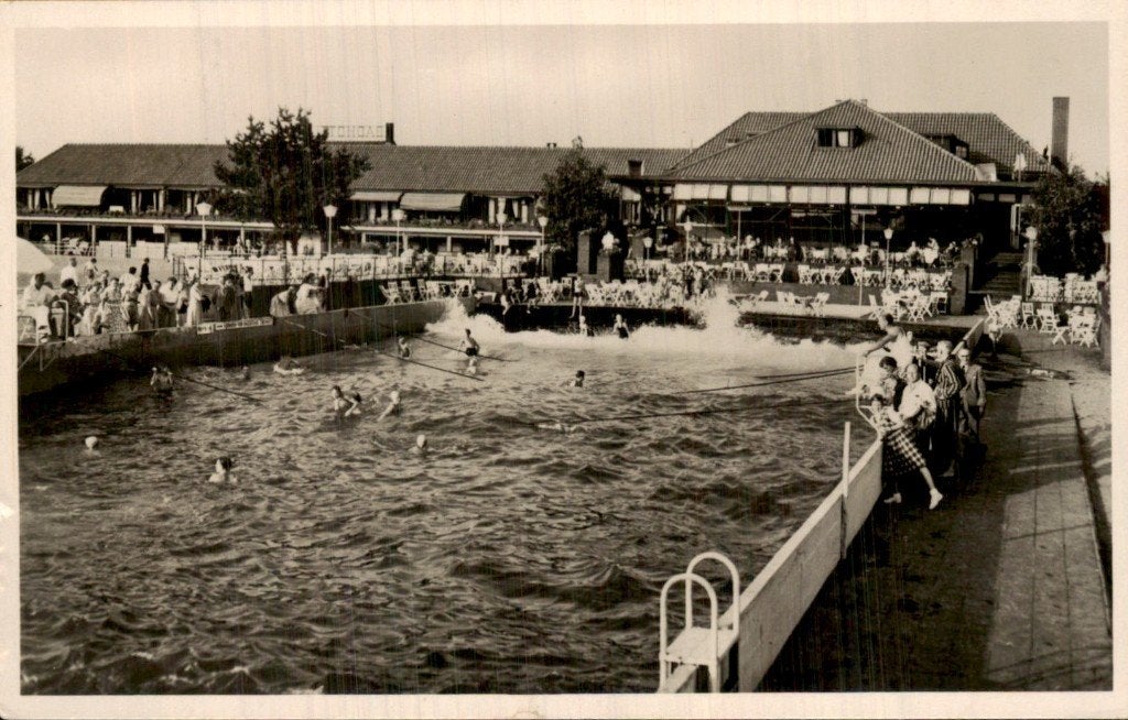 Boekelo - Bad-Hotel - Zwembad, Ophalen of Verzenden, 1940 tot 1960, Gelopen, Overijssel