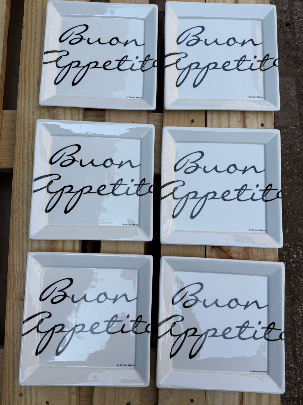 Riviera Maison bord Buon Appetito L, Huis en Inrichting, Keuken | Servies, Ophalen, Zo goed als nieuw