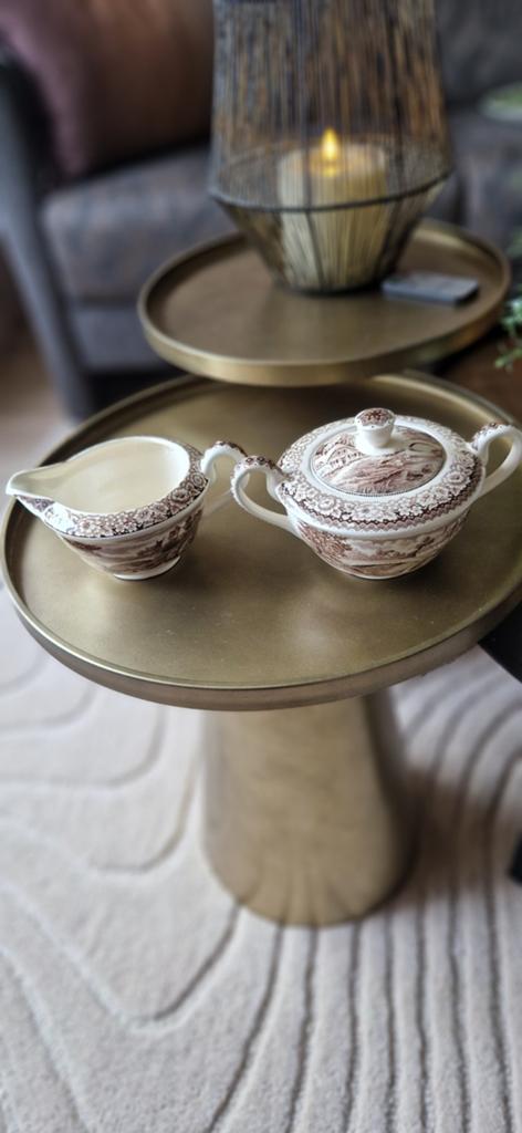 Vintage Suikerpot en Melkkannetje van maestricht, Antiek en Kunst, Antiek | Porselein, Ophalen of Verzenden