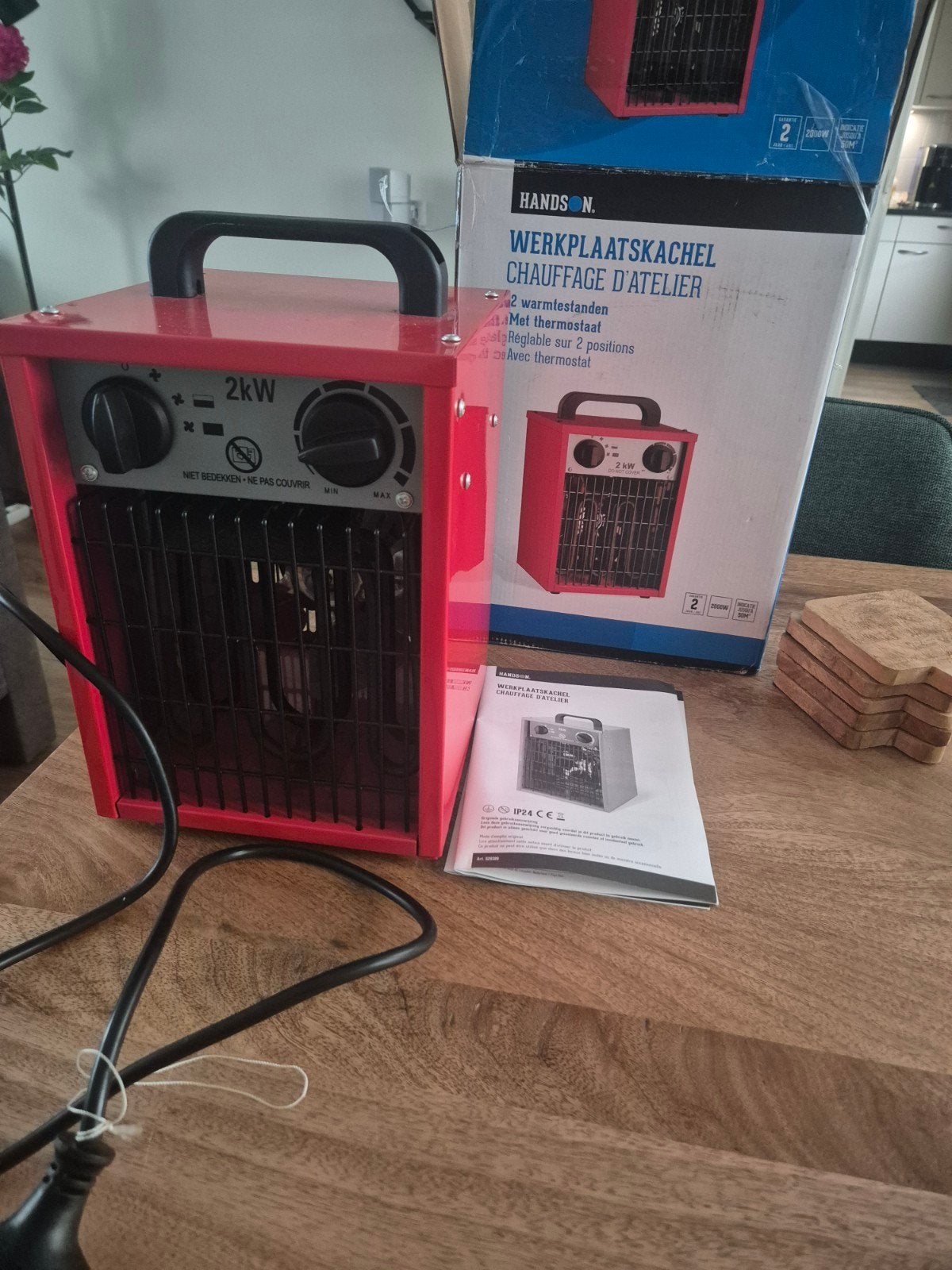 Handson Werkplaatskachel 2kW - Zo goed als nieuw, Ophalen of Verzenden, Zo goed als nieuw
