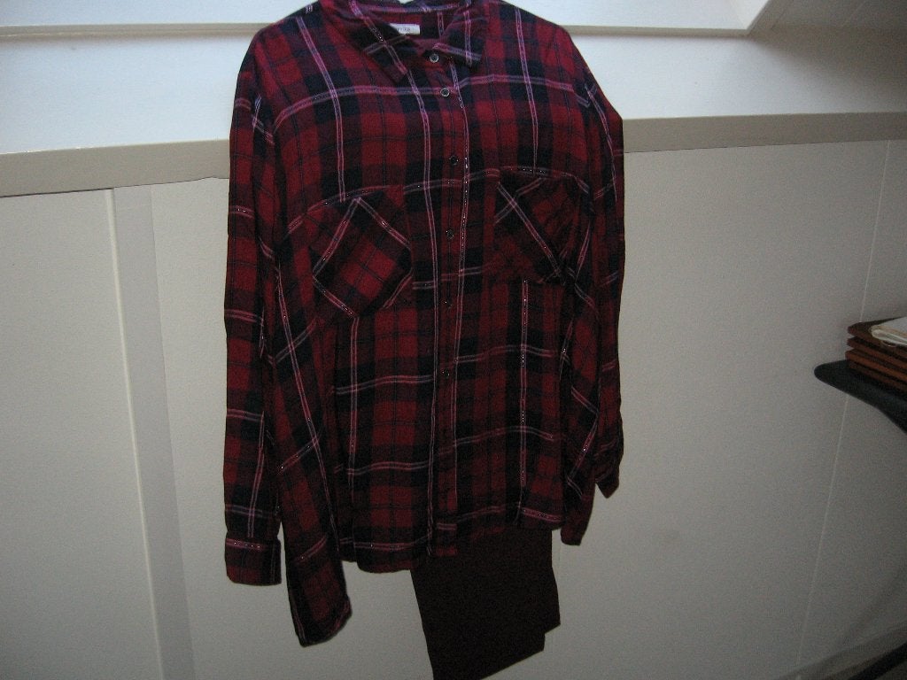 Leuke Ciso broek +  Paprika houthakkers blouse 52 samen€35,-, Ophalen of Verzenden, Nieuw, Rood, Broek of Spijkerbroek