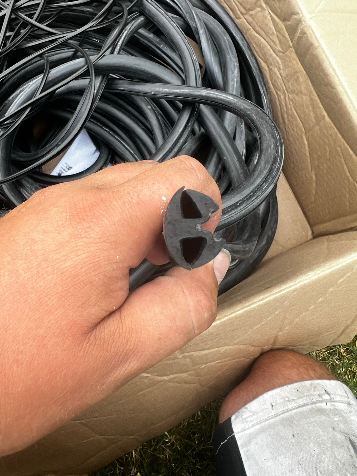 Nieuwe pees rubbers 5/6mm - per meter of 15m, Ophalen of Verzenden, Nieuw