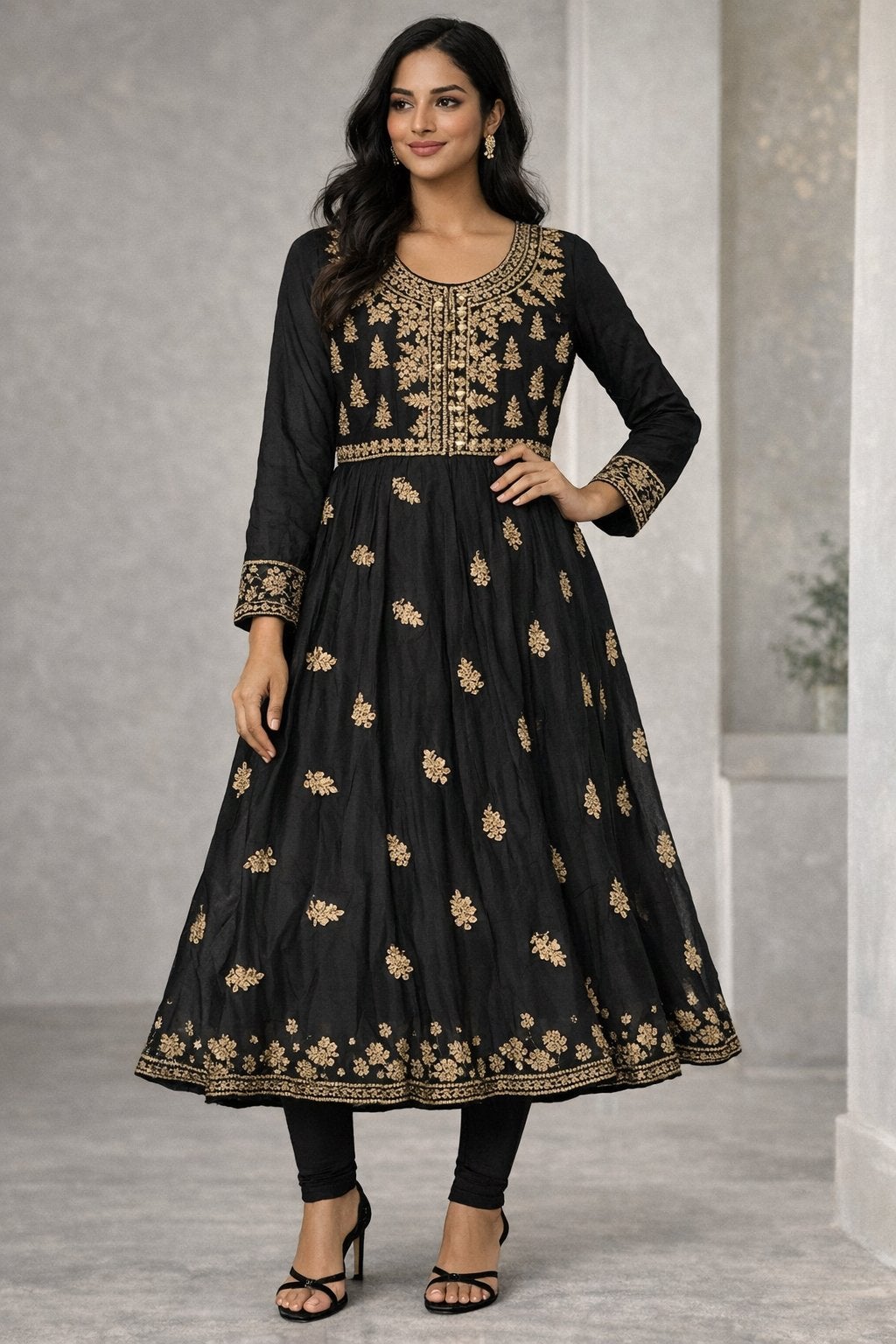 Pakistani/Indian dress, Kleding | Dames, Maat 38/40 (M), Galajurk, Zwart, Ophalen of Verzenden