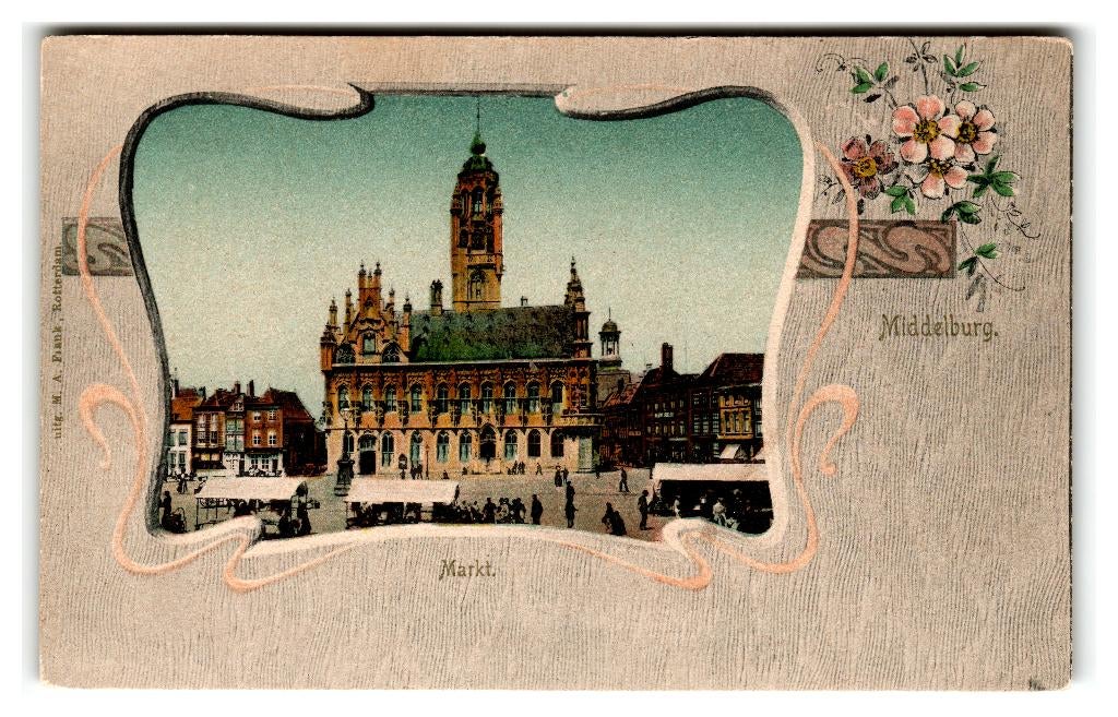 Middelburg, Markt, Verzenden, Voor 1920, Ongelopen, Zeeland