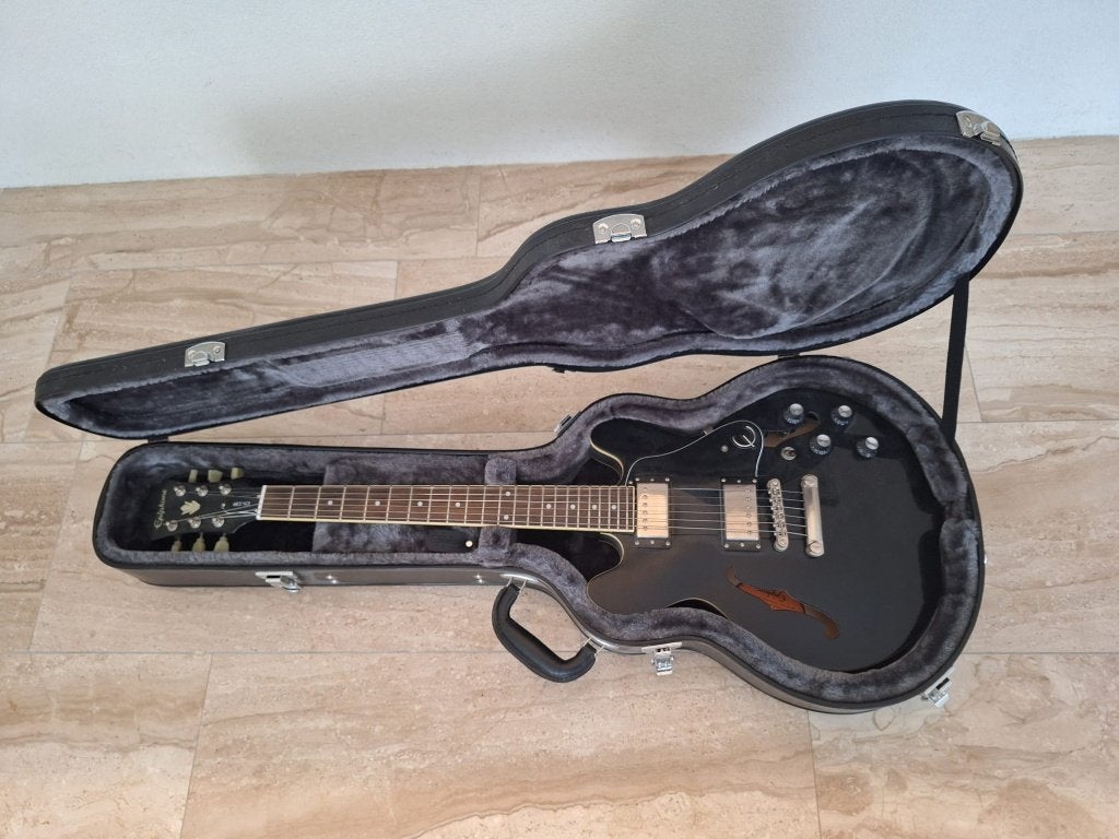 Epiphone ES-339 black met koffer, Muziek en Instrumenten, Ophalen, Zo goed als nieuw, Semi-solid body, Epiphone