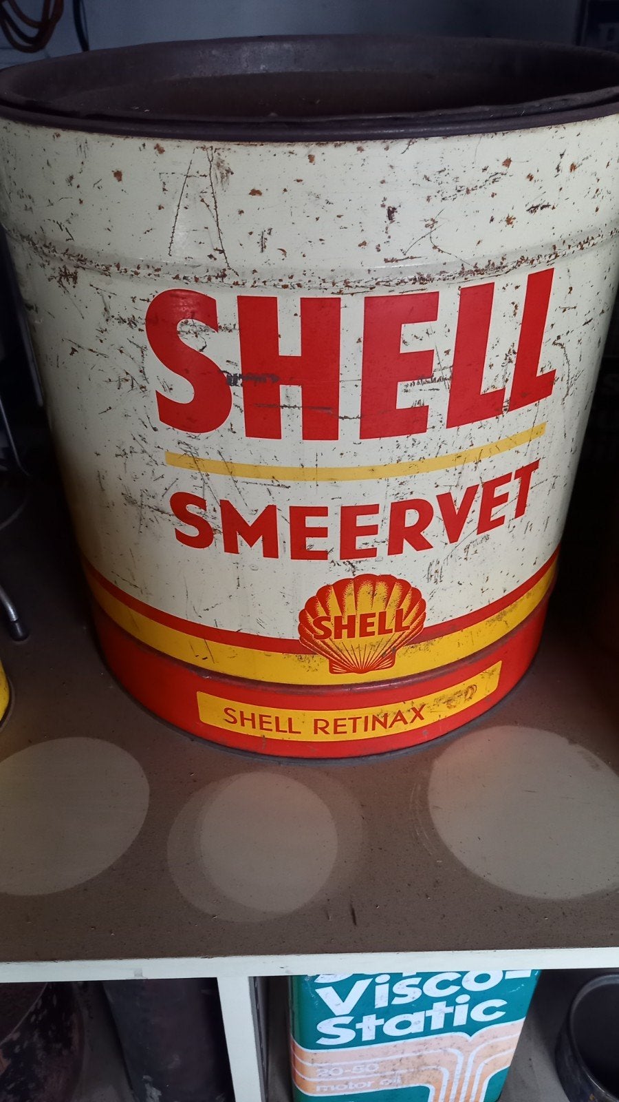 Vintage Shell Smeervet 20 Kilo Blik, Verzamelen, Ophalen of Verzenden