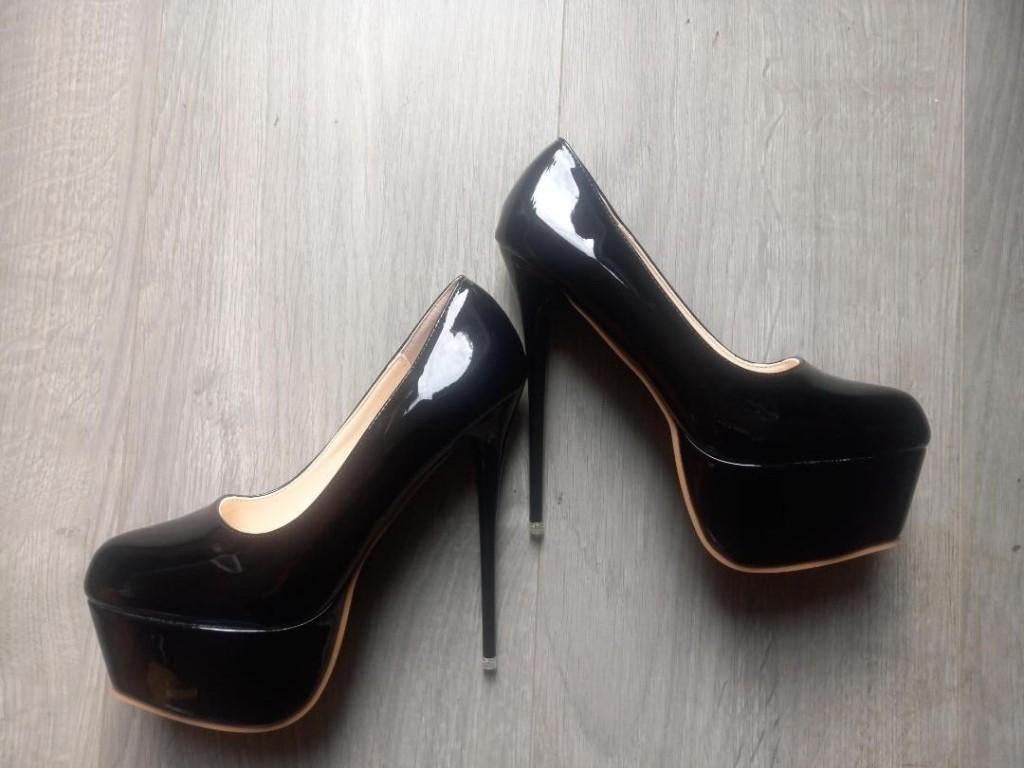 plateau lak hoge hakken pumps 17 cm high heels platform pump, Kleding | Dames, Ophalen, Zwart, Nieuw, Schoenen met hoge hakken