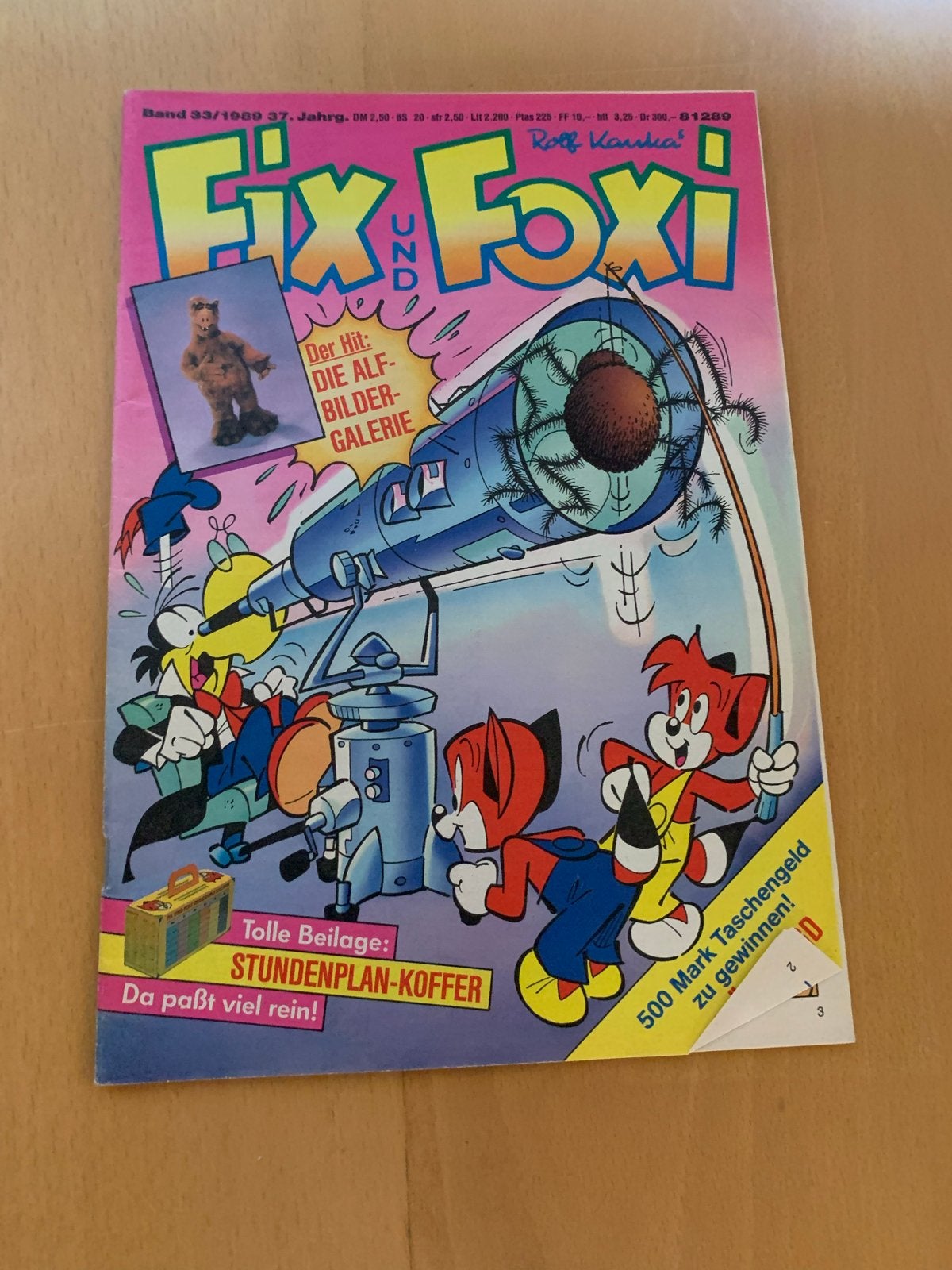 Fix und Foxi stripboek - Band 33/1989 met ALF-galerij, Eén stripboek, Ophalen of Verzenden, Gelezen