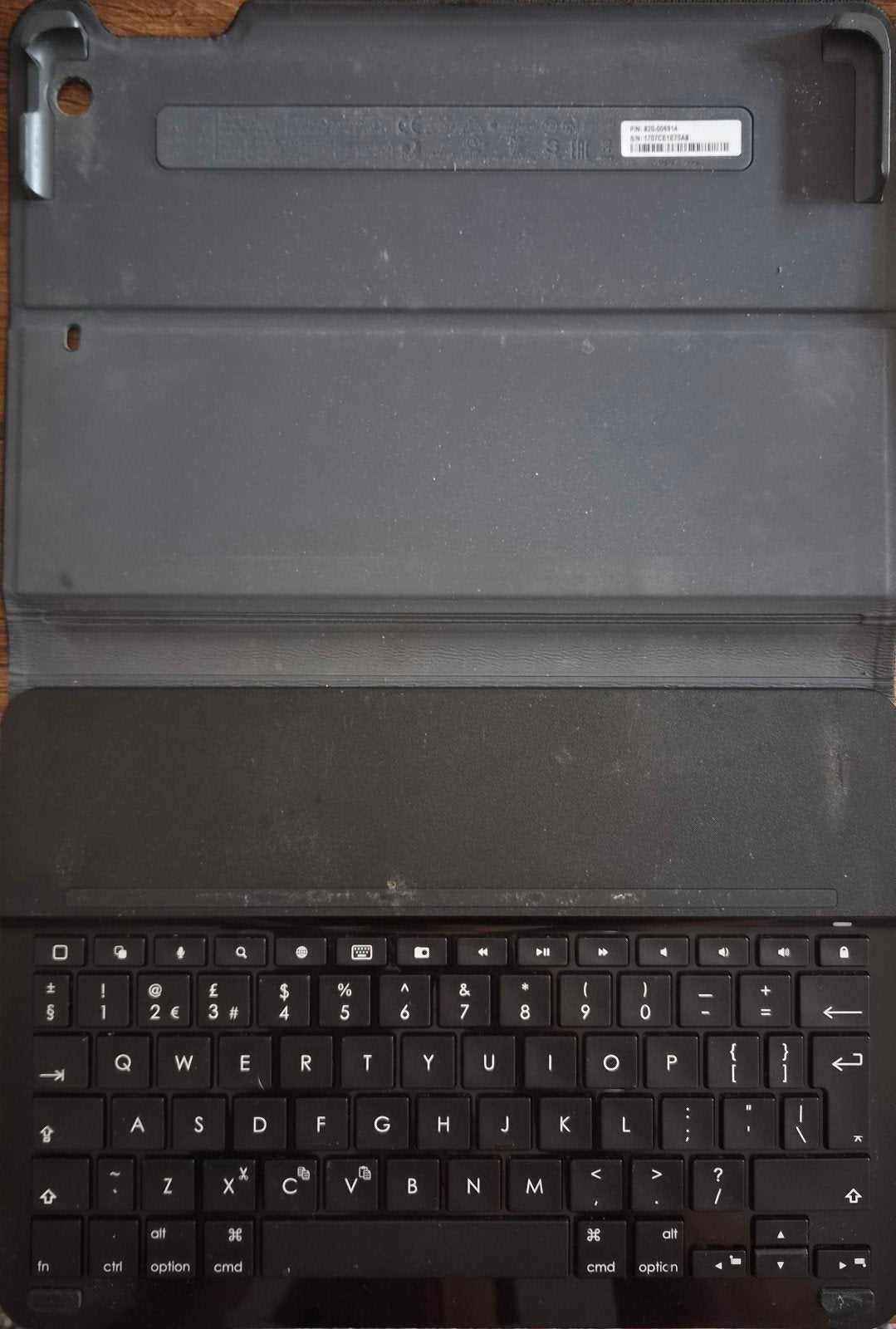 Logitech hoes met Keyboard voor iPad Air, Gebruikt, Ophalen of Verzenden, Draadloos, Qwerty