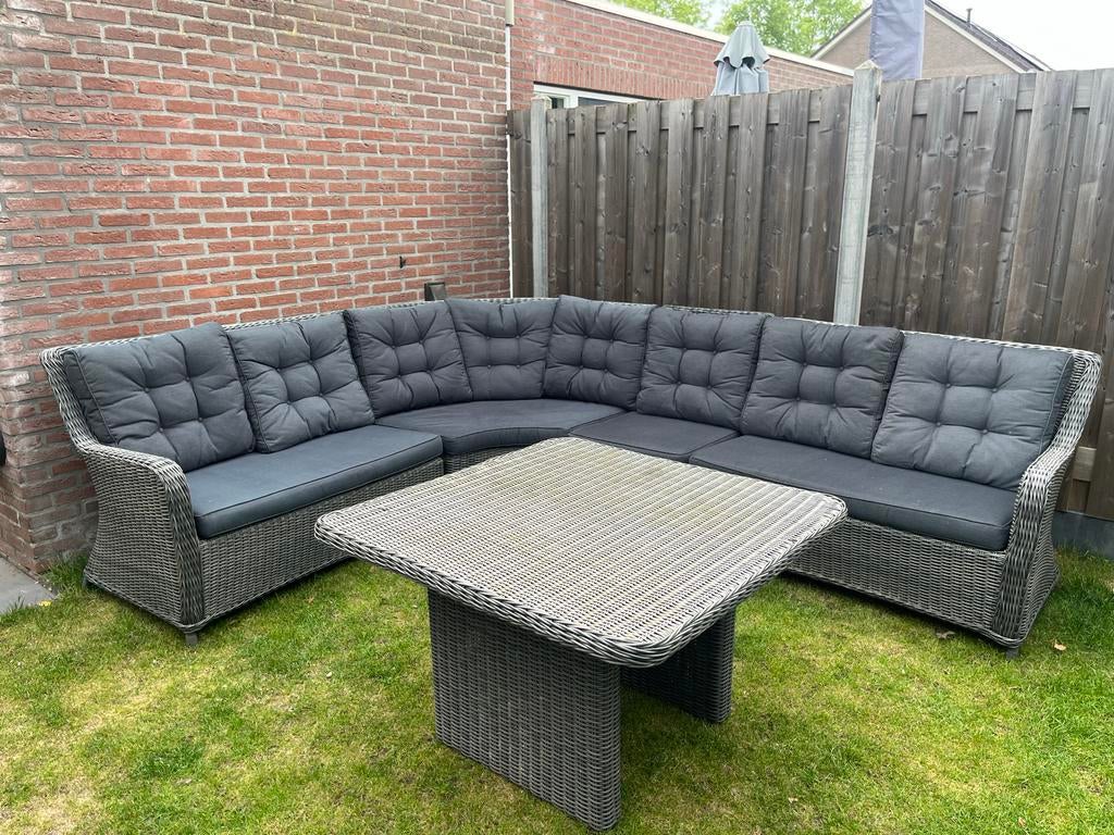 Art outdoor Loungeset met Tafel en Kussens, Ophalen, Gebruikt, Meer dan 8 zitplaatsen, Loungeset