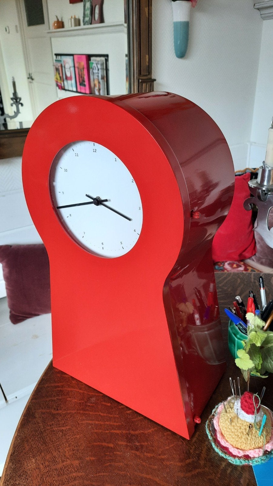 Ikea sleutelgat klok ps serie jrn 90, lees de beschrijving, Gebruikt, IKEA, Analoog, Werkt op batterijen