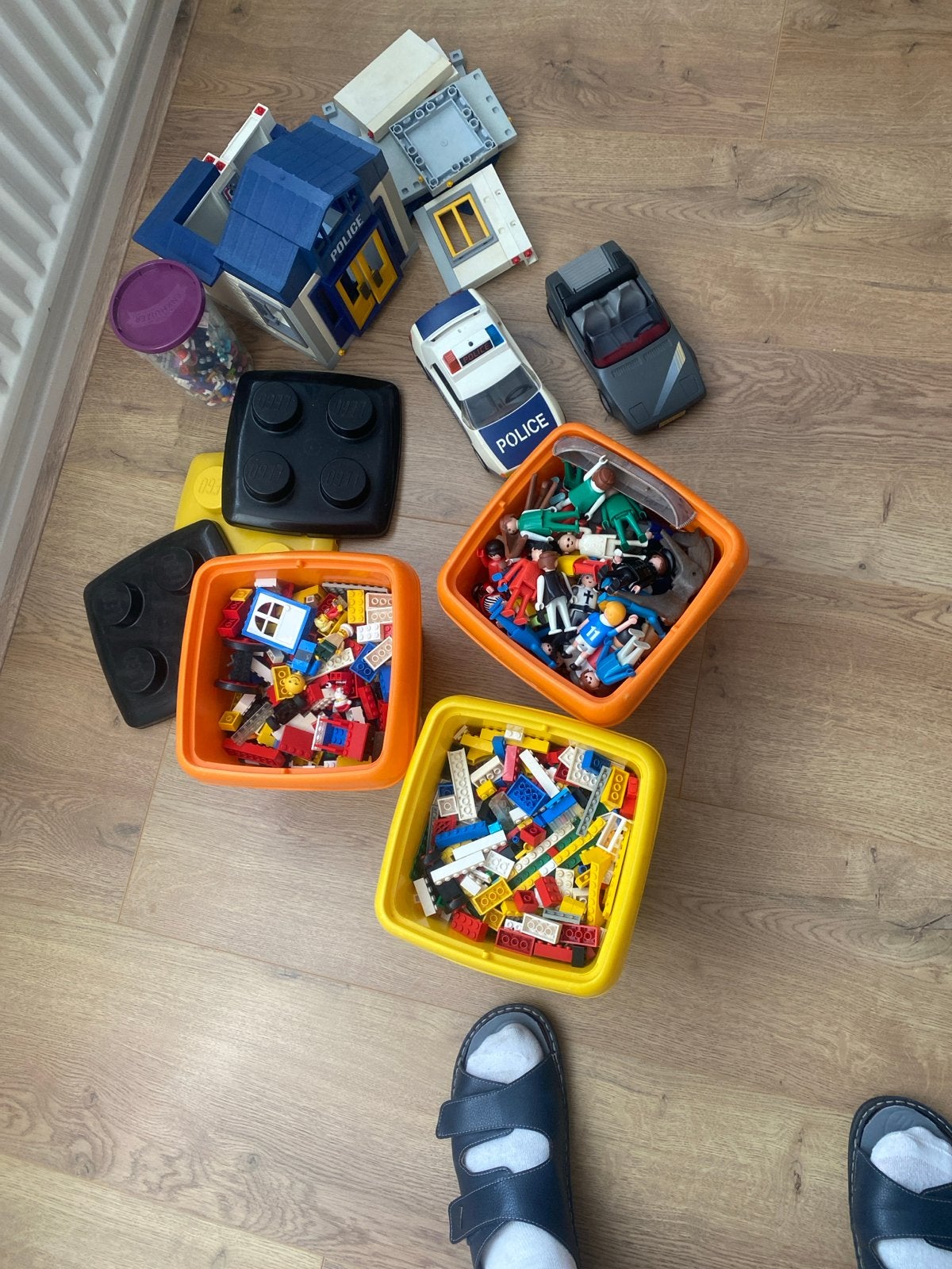 Grote partij LEGO en Playmobil met politie en auto's, Kinderen en Baby's, Speelgoed | Duplo en Lego, Ophalen, Inclusief minifiguren