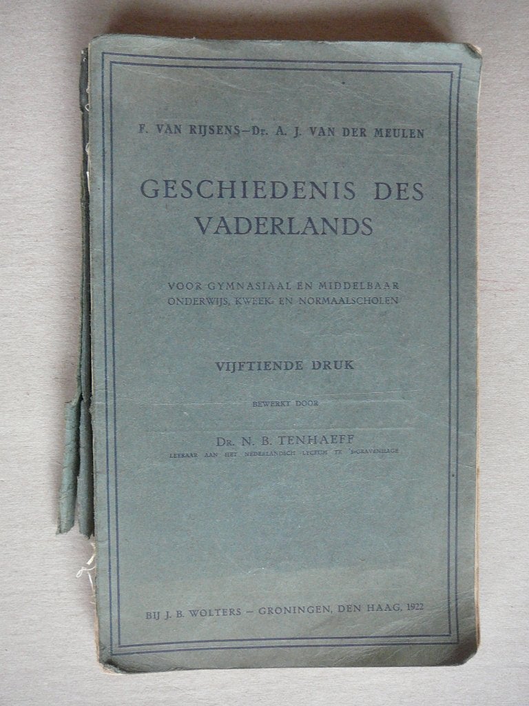 Rijsens,F. van, Dr. A. J.van der Meulen,Gesch. des Vaderland, Ophalen of Verzenden