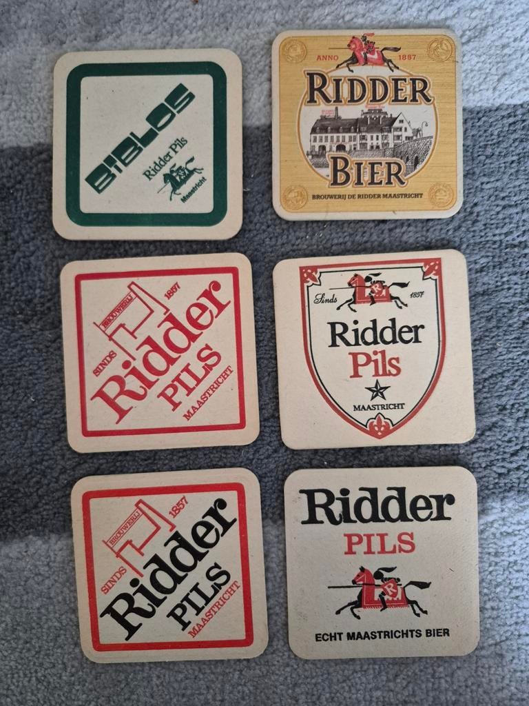 16 verschillende bierviltjes Ridder Bier Maastricht, Verzamelen, Ophalen of Verzenden