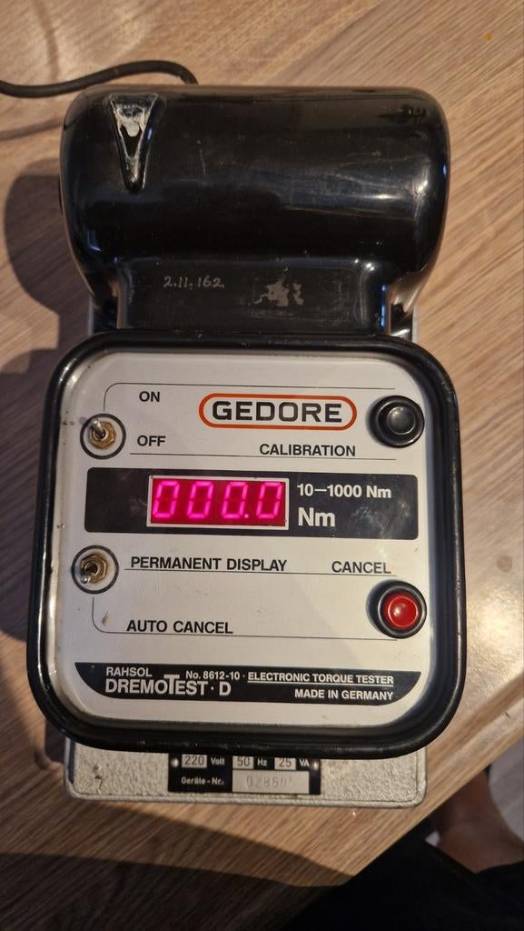 Gedore RAHSOL DREMOTEST-D Elektronische Momentsleutel Tester, Ophalen, Gebruikt, Overige meters