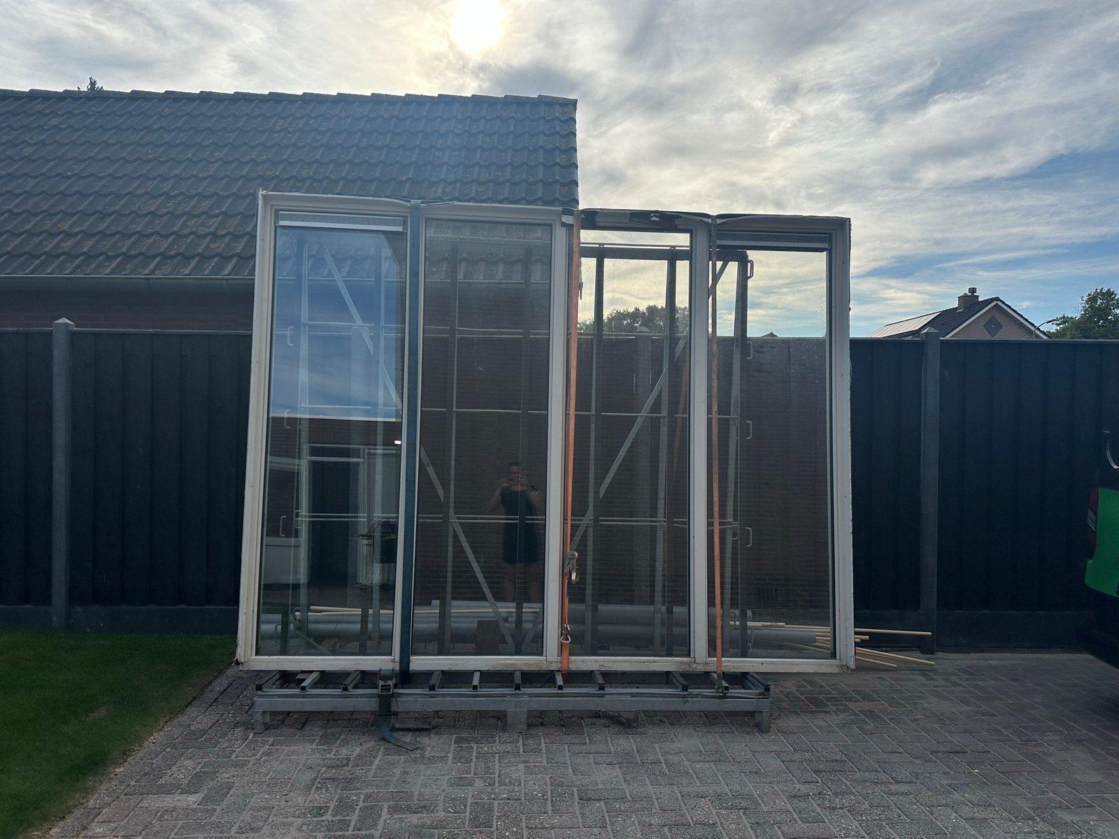 Glazen pui van hout, 350x250 cm, inclusief glasbok, Ophalen, Gebruikt, Overige typen, Glas