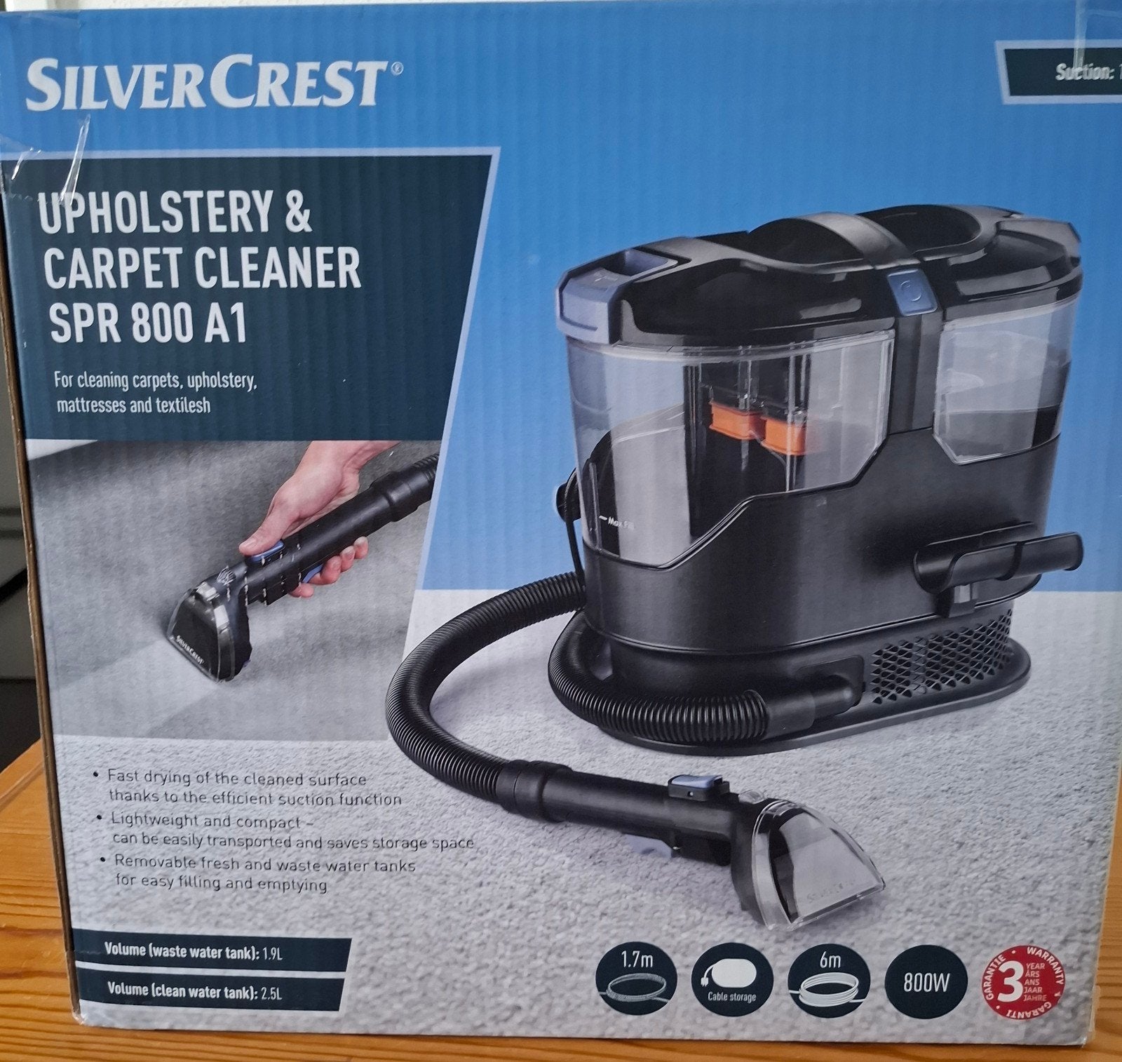 Carpet cleaner Silvercrest, Ophalen, Schoonmaakmiddel