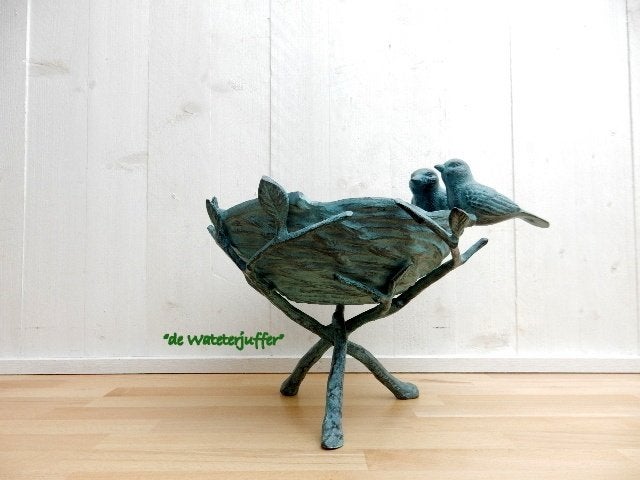 002* Bronzen vogelbad (Boven €75 geen verzendkosten), Ophalen of Verzenden, Nieuw, Overige materialen, Overige typen