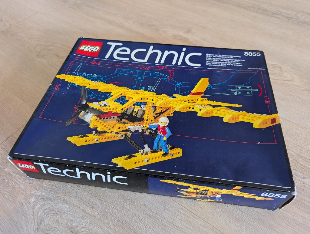 LEGO Technic 8855 Prop Plane (1988) + doos en handleiding., Kinderen en Baby's, Speelgoed | Duplo en Lego, Ophalen, Gebruikt, Technic