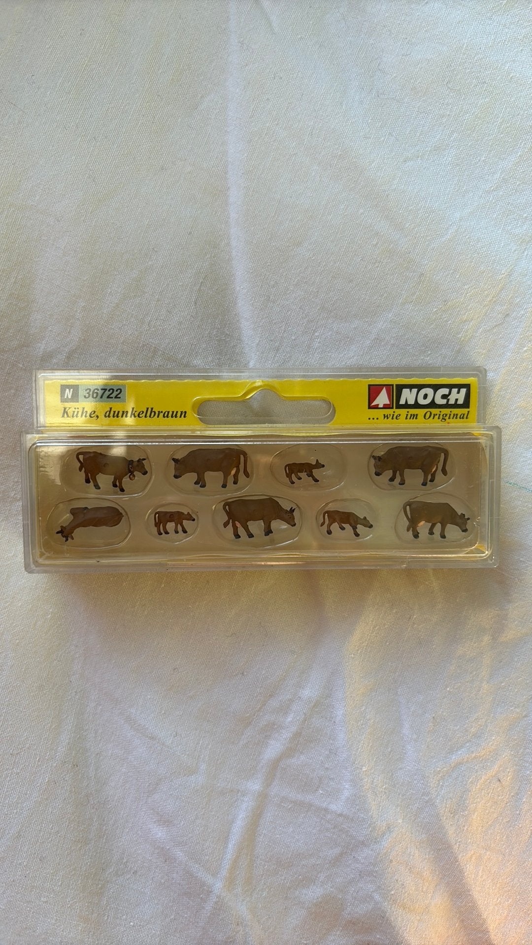 NOCH N 36722 Koeien, donkerbruin - Miniatuur modeldieren, Verzenden, Nieuw, Boerderijdier, Beeldje of Figuurtje