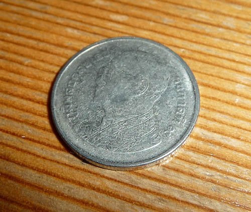 munt Thailand 1 Thaise baht, Ophalen of Verzenden