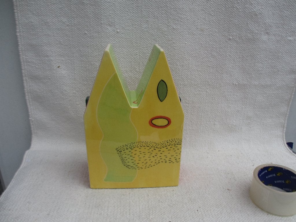 Kunstobject / vaas Ines de Booy, Antiek en Kunst, 28 cm, Meerkleurig, Vaas, Ophalen of Verzenden