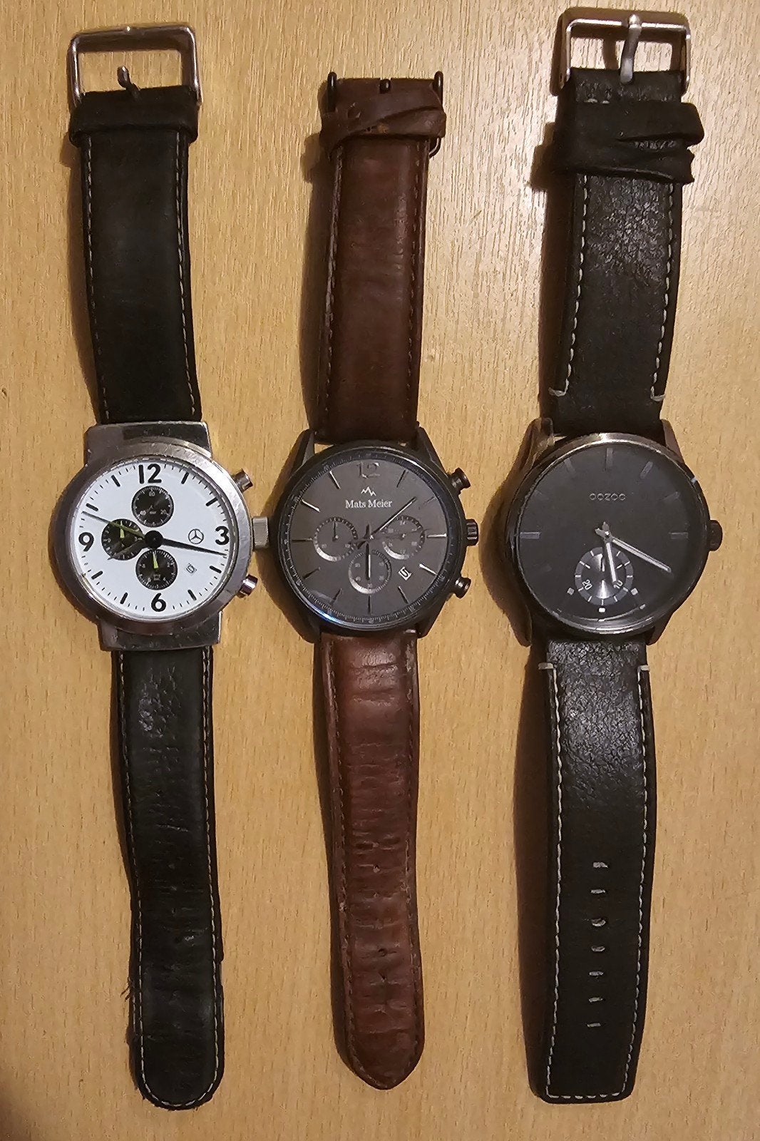 Setje Horloges Mercedes-Mats Meier-Oozoo, Ophalen of Verzenden, Leer, Overige merken
