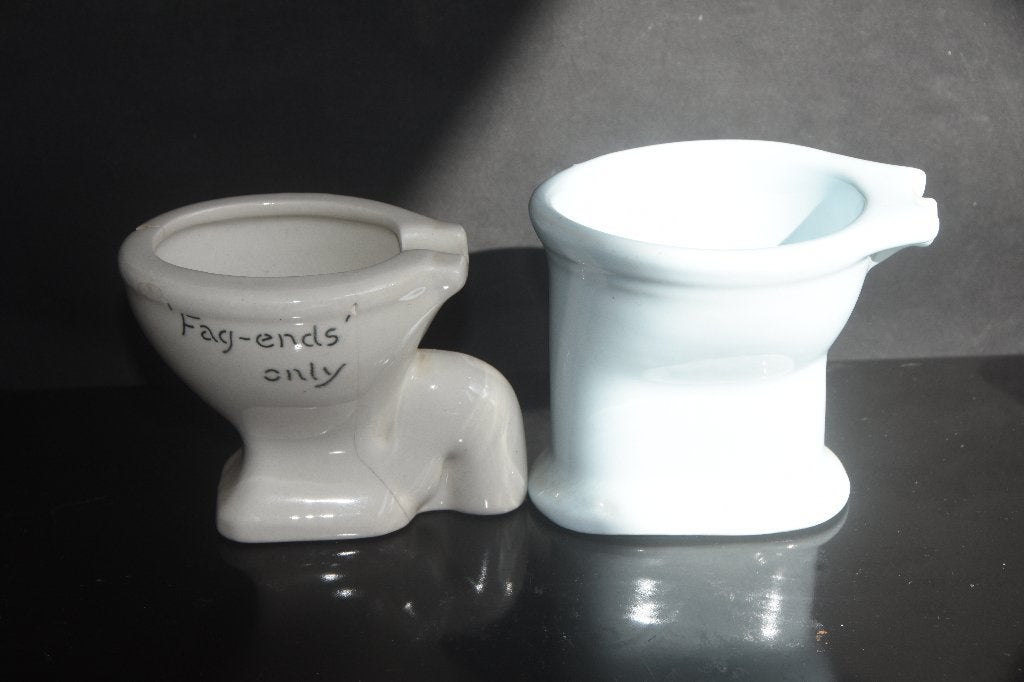 Miniatuur wc pot toilet asbak poppenhuis, Verzenden, Gebruikt, Sanitair
