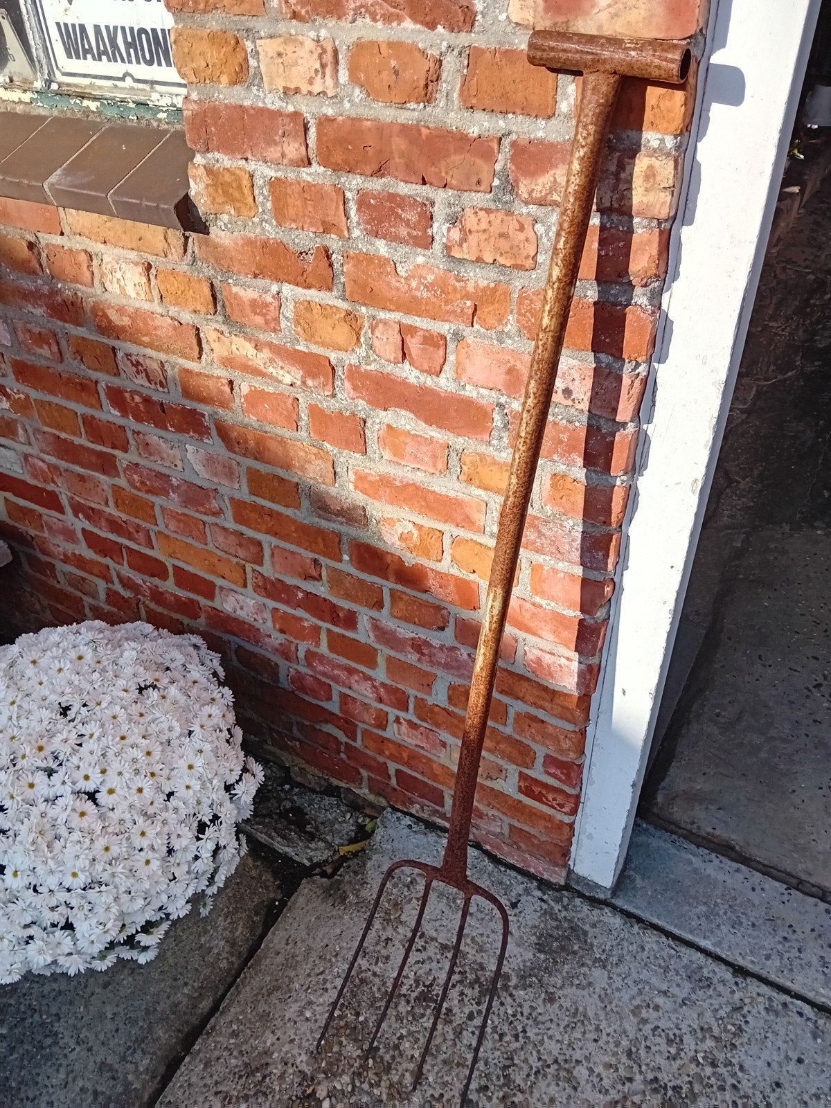 Oude mestvork - Vintage tuingereedschap, Tuin en Terras, Hand-tuingereedschap, Ophalen, Gebruikt