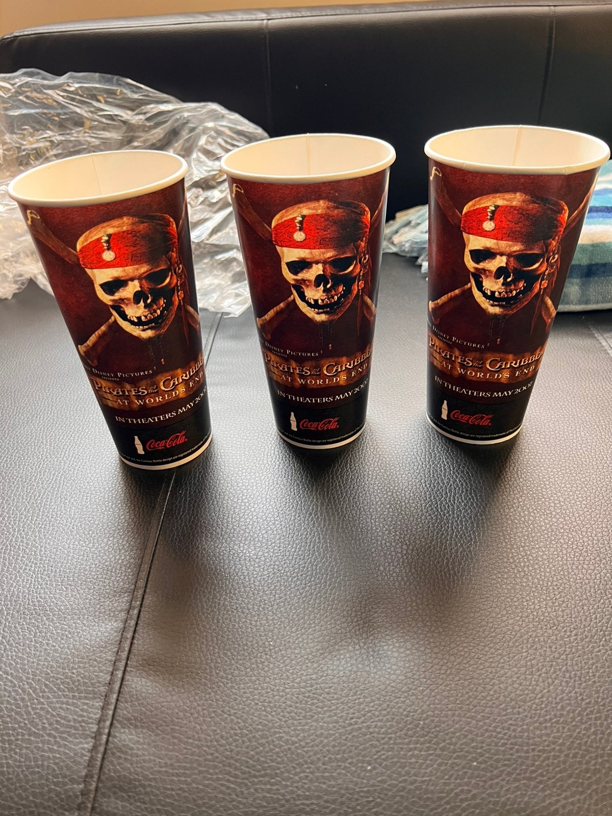 Pirates of the Caribbean at world ends bekers, Verzenden, Zo goed als nieuw, Frisdrankglas